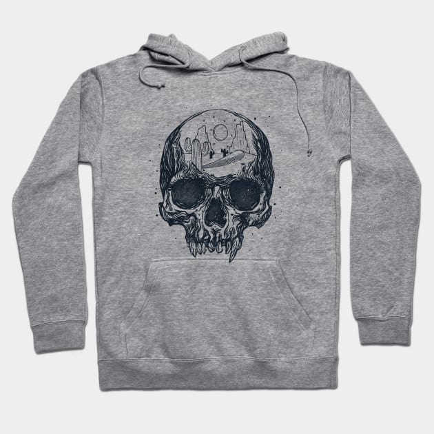 Space Skull Desert Esoteric Cosmos Hoodie by Foxxy Merch